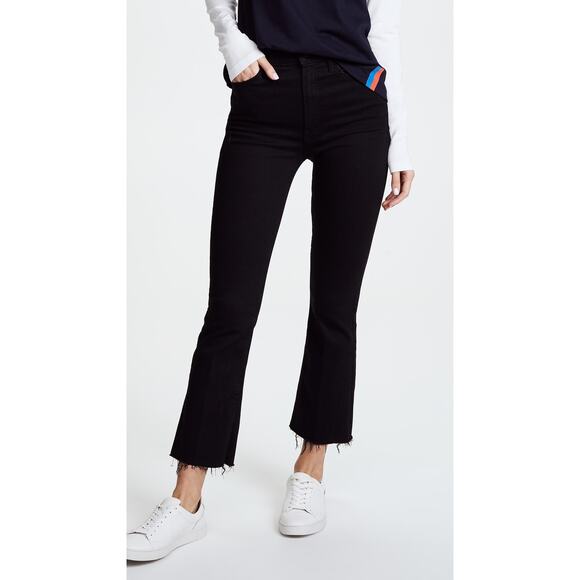 Mother 'The Hustler' Black Ankle Fray Denim Jeans Size 32 - Picture 1 of 5